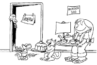 A coloring page of mothers day